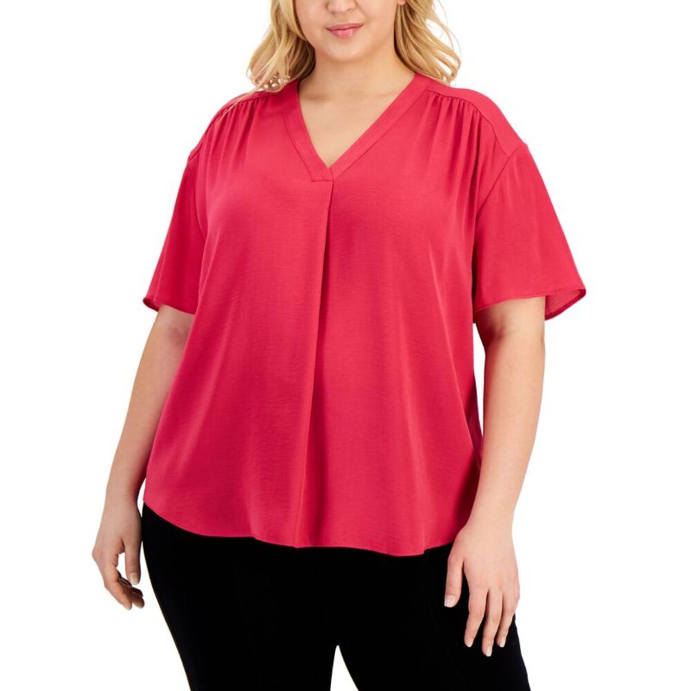 Alfani Plus Size V Neck Top